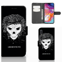 Telefoonhoesje met Naam Samsung Galaxy A70 Skull Hair - thumbnail