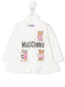 Moschino Kids haut à imprimé ourson - Blanc