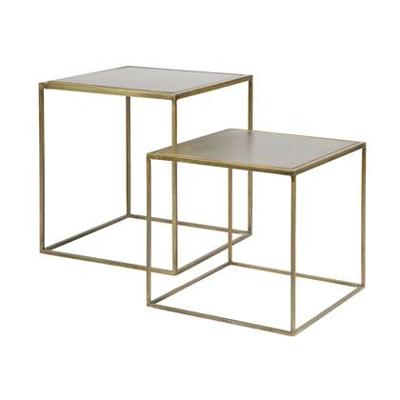 BePureHome Metallic Bijzettafel Set van 2 BePureHome Metallic Bijzettafel Set van 2