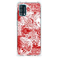 Extreme Case Samsung Galaxy M02s | A02s Angel Skull Rood - thumbnail