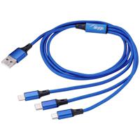 Akyga USB-kabel USB-A stekker, Apple Lightning stekker, USB-C stekker, USB-micro-A stekker 1.20 m Blauw AK-USB-27 - thumbnail