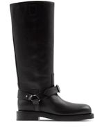 Burberry bottes Saddle en cuir - Noir