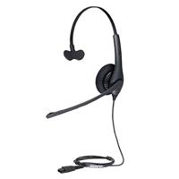 Jabra Biz 1500 QD On-Ear Mono headset met snelkoppeling, kabelhoofdtelefoon met ruisonderdrukkende microfoon en volumepuntbescherming voor tafeltelefoons
