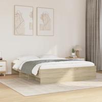 vidaXL Bedframe zonder matras hout sonoma eikenkleurig 160x200 cm