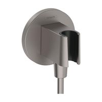 Hansgrohe Fixfit handdouchehouder + aansluitbocht Brushed Black chr 26888340