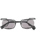 Marcelo Burlon County of Milan Eyewear lunettes de soleil Mutisia à monture ronde - Noir