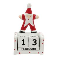 Houten Kalender Kerstman (12 x 8 cm)