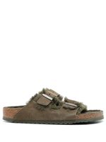 Birkenstock sandales Arizona en daim à boucles - Vert - thumbnail