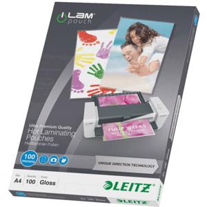 Leitz Lamineerfolie DIN A4 100 micron glanzend 100 stuk(s)