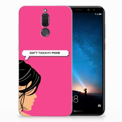 Huawei Mate 10 Lite Silicone-hoesje Woman Don't Touch My Phone Huawei Mate 10 Lite Silicone-hoesje Woman Don't Touch My Phone