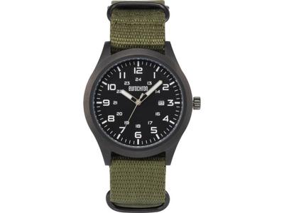 Eurochron Quartz Horloge EQAU 2701 (Ø x h) 43 mm x 11 mm Antraciet Materiaal (behuizing): RVS Materiaal (armband): Linnen