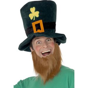 St Patricks day thema verkleed hoed met baard