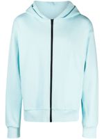 STYLAND long-sleeve organic cotton hooded jacket - Bleu - thumbnail