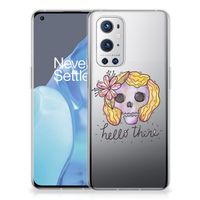 Silicone Back Case OnePlus 9 Pro Boho Skull