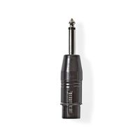 Nedis XLR-Adapter | XLR 3-Pins Female naar 6,35 mm Male | 1 stuks - COTP15940BK COTP15940BK - thumbnail