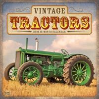 Vintage Tractors 2026 12 X 24 Inch (Hanging) Monthly Square Wall Calendar Plastic-Free