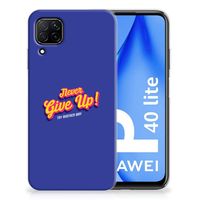 Huawei P40 Lite Siliconen hoesje met naam Never Give Up - thumbnail