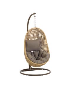 Kave Home Cira Natuurlijk, Beige Hangende ei-stoel