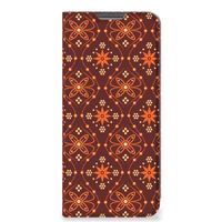 OPPO A96 | A76 Hoesje met Magneet Batik Brown - thumbnail