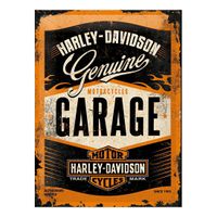 Retro muurplaatje Harley Davidson 30 x 40 cm - thumbnail