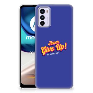 Motorola Moto G42 Siliconen hoesje met naam Never Give Up