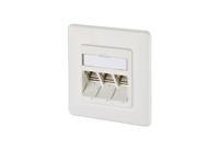 BTR IT CONNECT E-DAT modul 3x8(8) UP - Anschlussdose, Unterputz - RJ-45 X 3 - Zuiver wit, RAL 9010