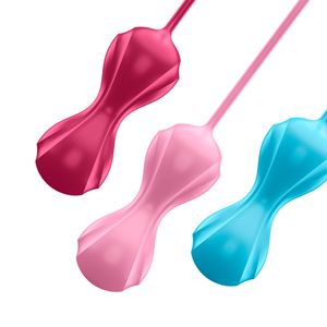 Power Balls Kegel Set of 3 - Turquoise/Red/Pink