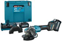 Makita GA041GM201 | 40V Max | Haakse slijper | 125 mm | X-LOCK | 4,0 Ah accu (2 st) | snellader | in Mbox | met veiligheidsschakelaar GA041GM201