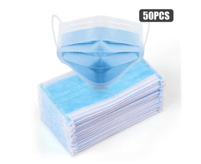 50 Stuks 3-Laags Wegwerp Mondkapjes