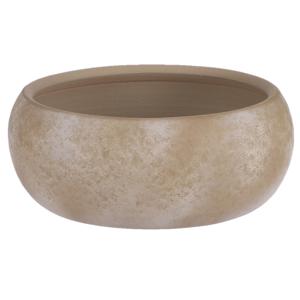 Mica Decorations Bloempot - schaal - creme stone - keramiek - 28 cm   -