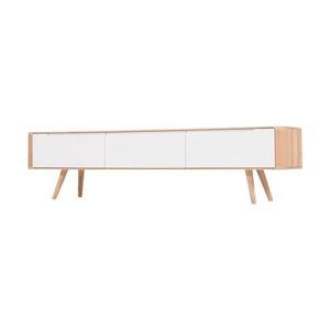 Gazzda Ena lowboard houten tv meubel whitewash - 180 x 42 cm