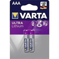 VARTA Lithium AAA Micro LR03 Batterijen (verpakking met 2 stuks) - ideaal voor digitale camera speelgoed GPS-apparaten sport- en outdoor-toepassingen