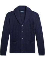 Polo Ralph Lauren cardigan torsadé en cachemire - Bleu