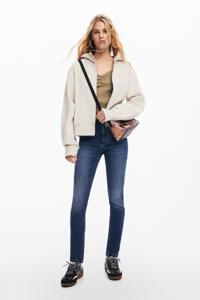 Rechte jeans met effen zakken - BLUE - 38