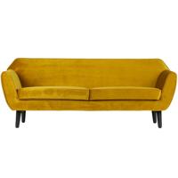 WOOOD Rocco sofa fluweel, oker, breedte: 187 cm diepte: 82 cm hoogte: 75 cm
