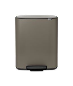 Brabantia bo pedaalemmer 60 liter platinum