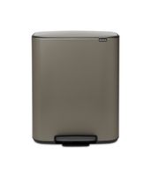 Brabantia bo pedaalemmer 60 liter platinum - thumbnail