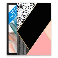 Samsung Galaxy Tab A8 2021/2022 Back Cover Zwart Roze Vormen - thumbnail