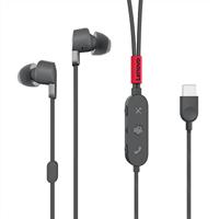 Lenovo Go USB-C in-ear hoofdtelefoon met actieve ruisonderdrukking - stormgrijs - computergecertificeerd - licht en draagbaar - geïntegreerde onafhankelijke microfoon - digitale audio USB-C