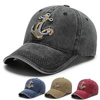 Voor heren Baseballpet Zonnehoed Trucker Hoed Zwart Marineblauw Polyesteri Geborduurd Modieus Casual Straat Dagelijks Anker Verstelbaar Zonbescherming Ademend Lightinthebox - thumbnail