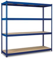 Avasco rek Robus 400, ft 180 x 180 x 60 cm, 4 legborden, uit metaal, blauw