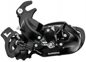 Shimano Tourney TY300 achterderailleur 6/7-speed met haak zwart