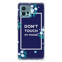 Motorola Moto G72 Anti Shock Case Flowers Blue DTMP