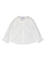 Emporio Armani Kids chemise en coton à logo brodé - Blanc