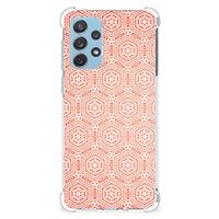 Samsung Galaxy A73 Doorzichtige Silicone Hoesje Pattern Orange