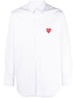 Comme Des Garçons Play chemise à patch logo poitrine - Blanc - thumbnail