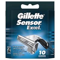 Gillette Sensor Excel Navulmesjes (10 Stuks), Scheermesjes Voor Mannen, Voor Een Nauwe En Comfortabele Scheerbeurt 3 Mesjes, Past In Brievenbus