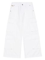 Diesel Kids pantalon droit Psire à poches cargo - Blanc