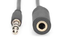 Digitus AK-510200-050-S Jackplug Audio Aansluitkabel [1x Jackplug male 3,5 mm - 1x Jackplug female 3,5 mm] 5.00 m Zwart Afgeschermd (enkel), Rond - thumbnail