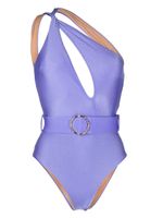 Noire Swimwear maillot de bain à taille ceinturée - Violet - thumbnail